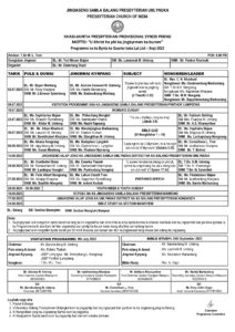 Programme Quarter